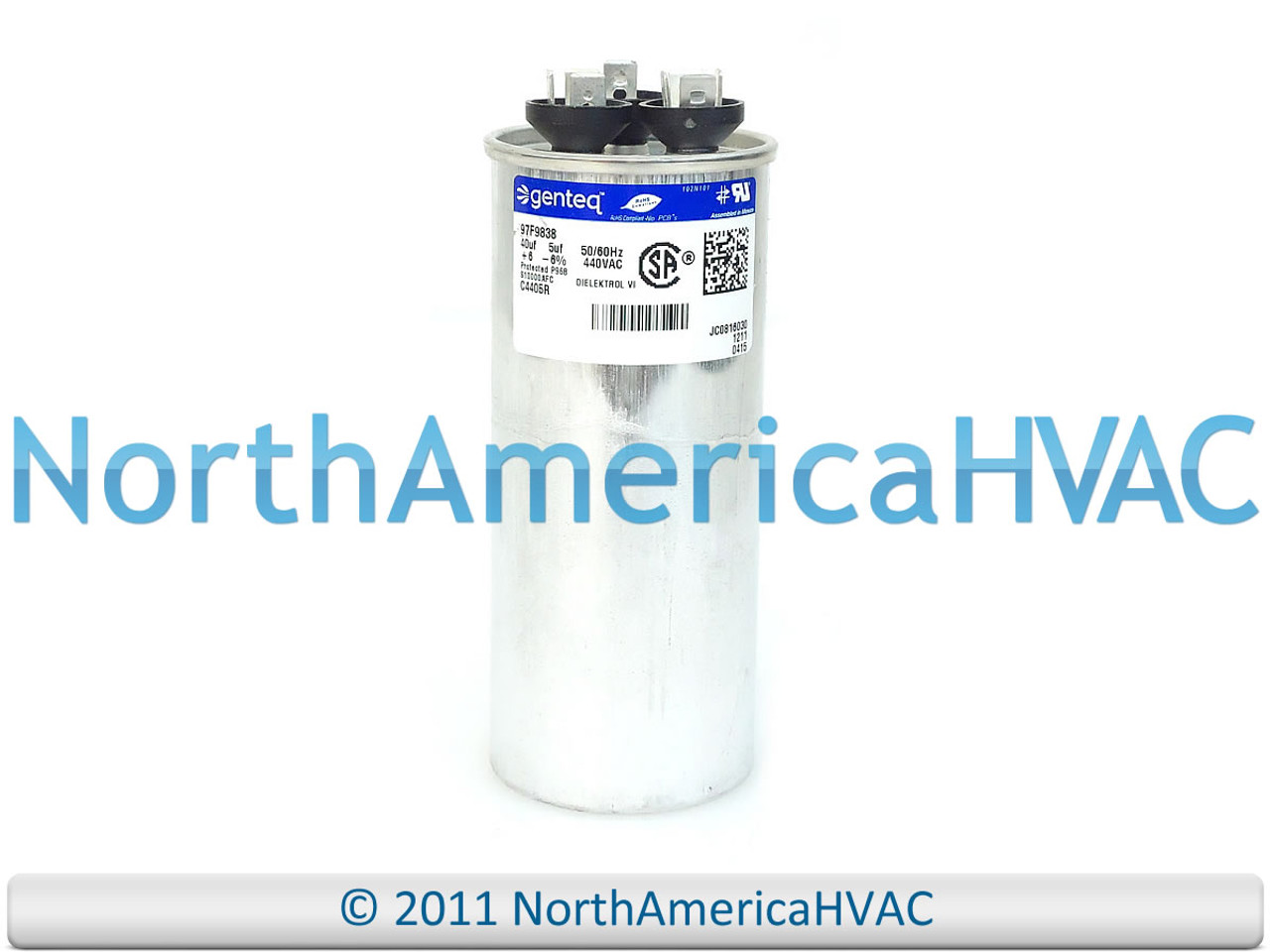 DISPENSER FUNDAMENTAL TOO社製　2001 EverGrow 40/5 MFD 440 Volt Dual Round Run Capacitor for GE